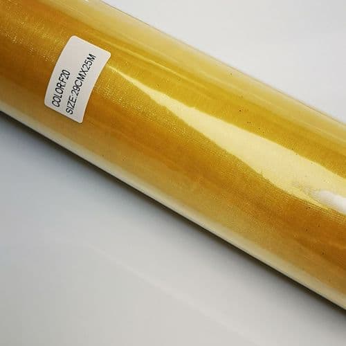 Gold Organza Sheer Roll Fabric Wedding Party Venue Decor Chair Bows 29cm x 25Y