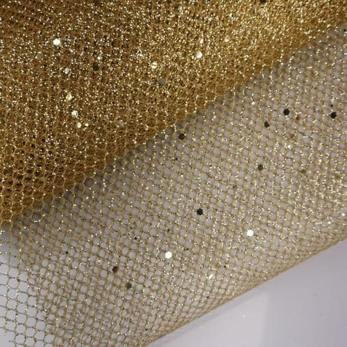 Gold Super Stiff Honeycomb Tulle 54 inch Eurotulle