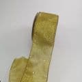 Gold Wired Ribbon  6.2cm