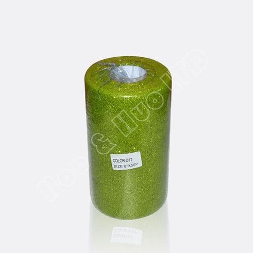 Green Glitter Soft Tulle roll D17