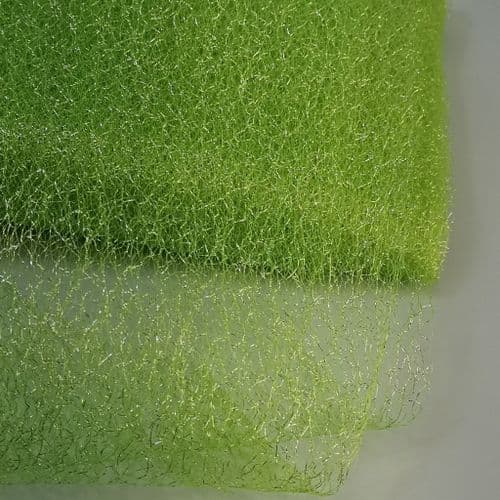 Green Spider Metallic Tulle Netting Fabric