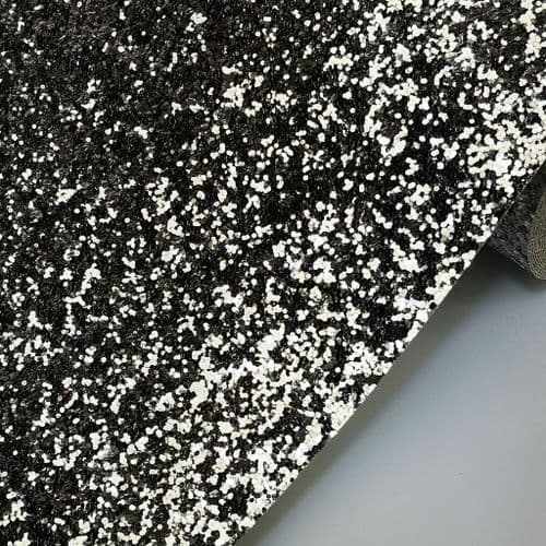 Grey Glitter Chunky Fabric Eurotulle