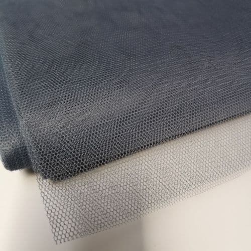 Grey Stiff Honeycomb Tulle Fabric 54 inch Eurotulle