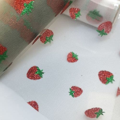 Grey Strawberry Soft Tulle Neeting Fabric Eurotulle