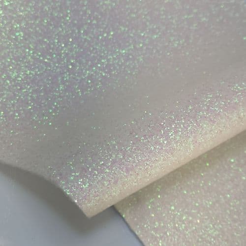 Holographic White 54" Fine Glitter Fabric