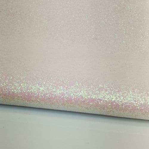 Holographic White Fine Glitter Fabric Eurotulle