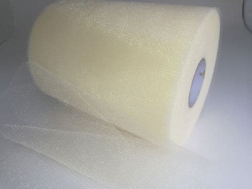 Ivory Shimmer Shiny Tulle Roll Eurotulle
