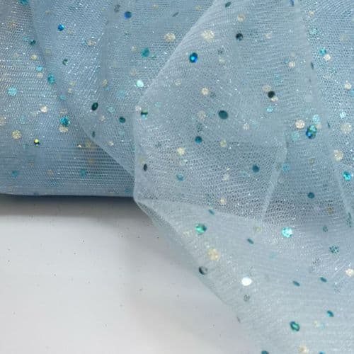 Light Blue enhance Sparkle Tulle 6 inch Eurotulle