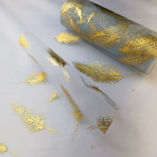 Light Blue Feather Soft Tulle Roll variants Size