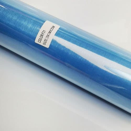 Light Blue Organza Roll Fabric Wedding Party Venue Decor Chair Bows 29cm x 25Y