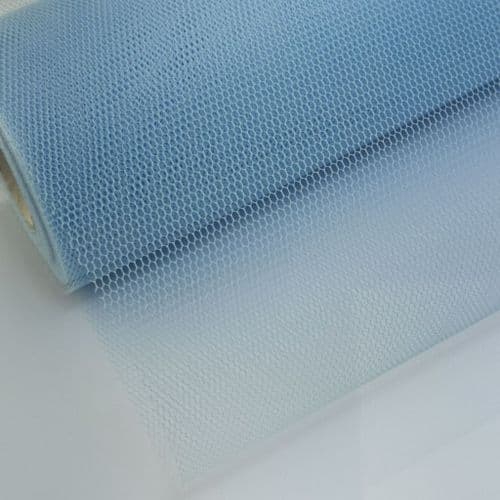 Light Blue Stiff Tulle Stiff Netting Roll Fabric 12inch x25 Yards Eurotulle