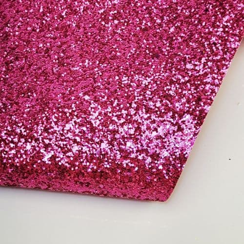 Light Fuchsia Chunky Glitter Fabric Eurotulle