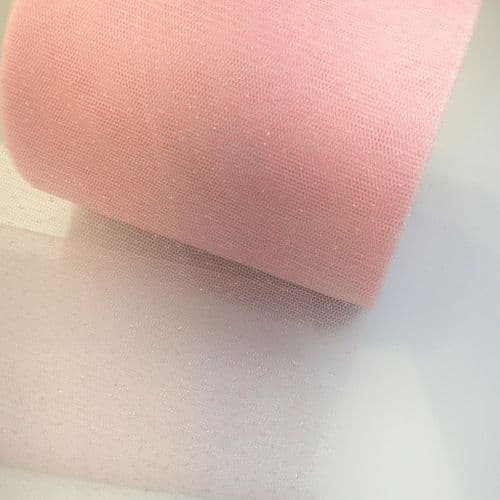 Light Pink Enhance Sparkle Soft Tulle 6 inch x 100Y