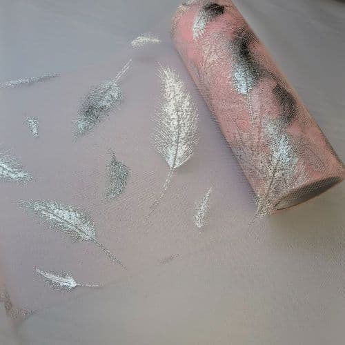 Light Pink Feather Soft Tulle Roll variants Size