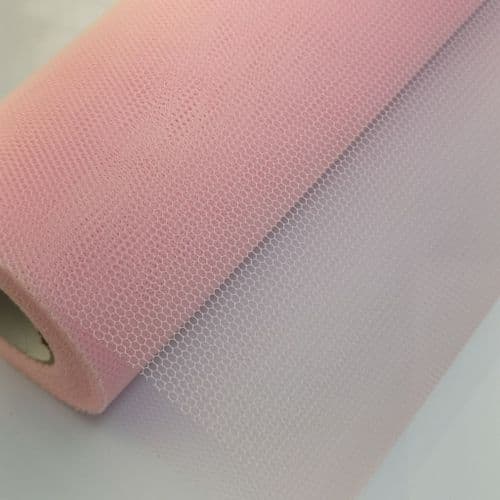 Light Pink Stiff Tulle Stiff Netting Roll Fabric 12inch x25 Yards Eurotulle