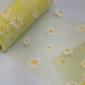 Light Yellow Daisy Soft Tulle Fabric Eurotulle