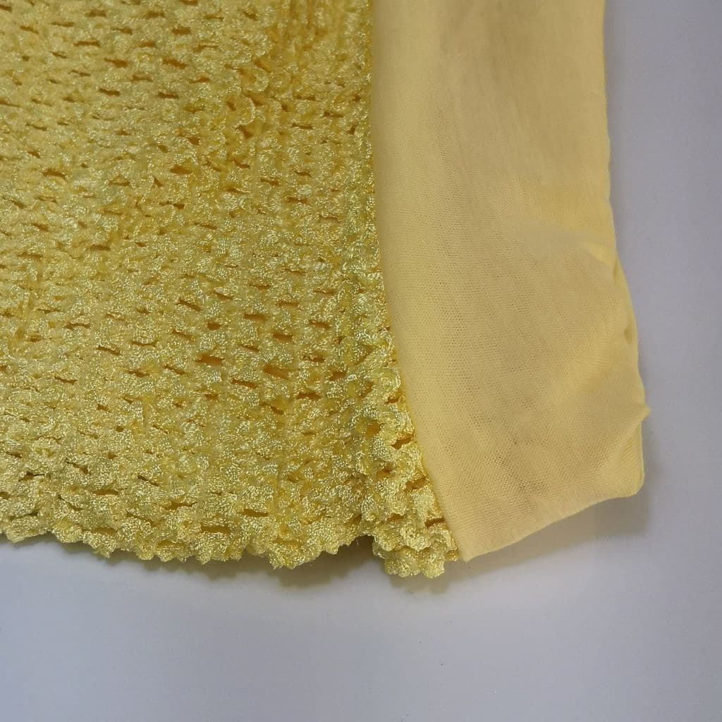 Crochet Tube Top Light Yellow Lined Top 8