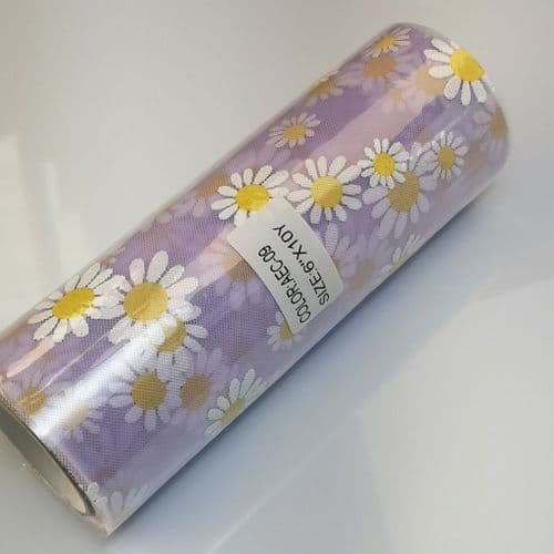 Lilac Daisy Soft Tulle Fabric Eurotulle