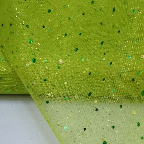 Lime Green Enhance Sparkle Tulle 6 inch Eurotulle