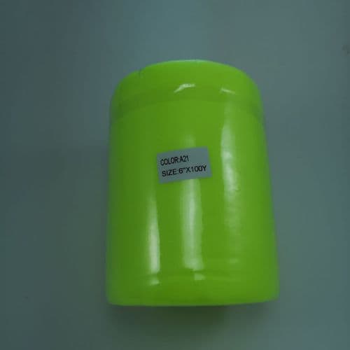 Neon Green Polyester Tulle Roll A Range 100 Yards