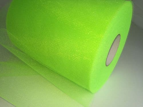 Neon Green Shimmer Shiny Tulle Roll Eurotulle