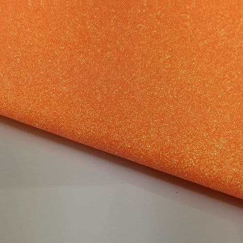 Neon Orange 54" Fine Glitter Fabric