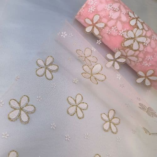 New Daisy Tulle Roll Light Pink 6" x10Y