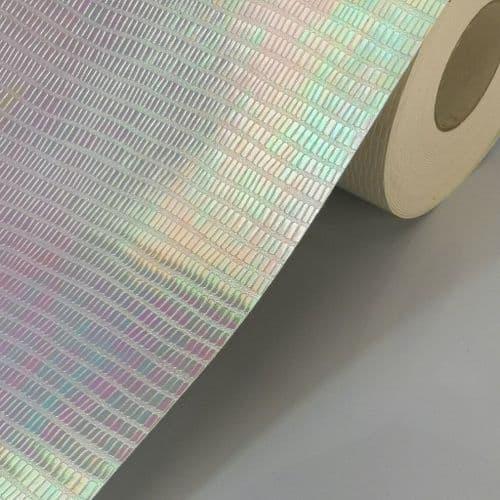 New Iridescent White Embossed Fabric Eurotulle Leatherette Fabric Eurotulle
