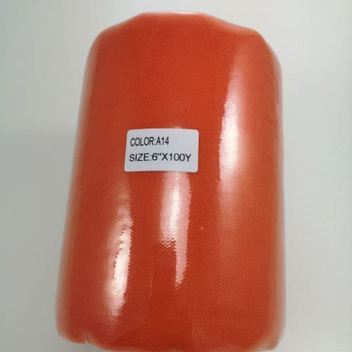 Nylon Soft Tulle Roll A Range 100 Y Orange