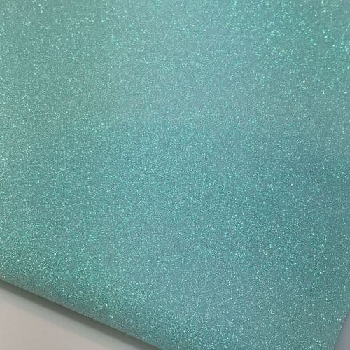 Ocean Blue Fine Glitter Fabric Eurotulle