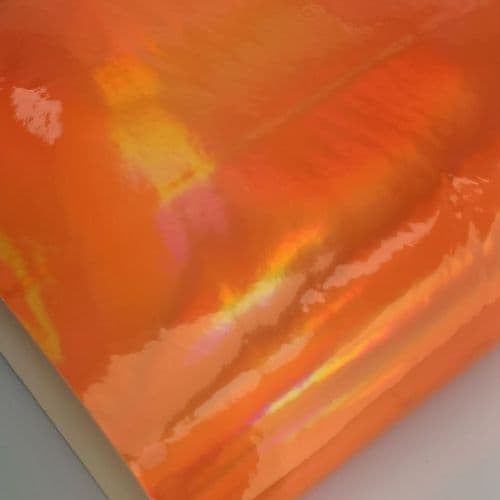 Orange Gold Leatherette Fabric Eurotulle 08