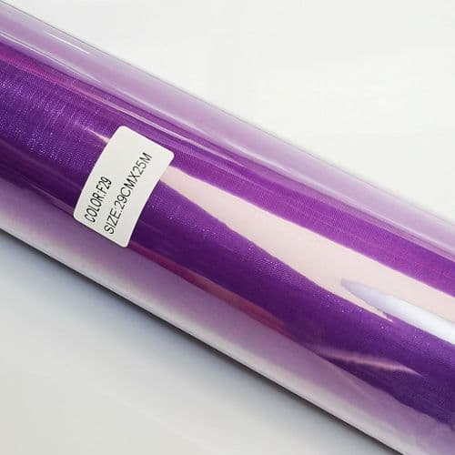 Organza Sheer Roll Purple Fabric Wedding Party Venue Decor Chair Bows 29cm x 25Y