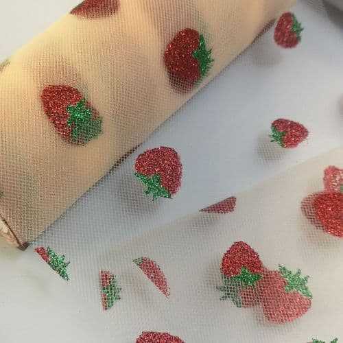 Peach Strawberry Soft Tulle Neeting Fabric Eurotulle