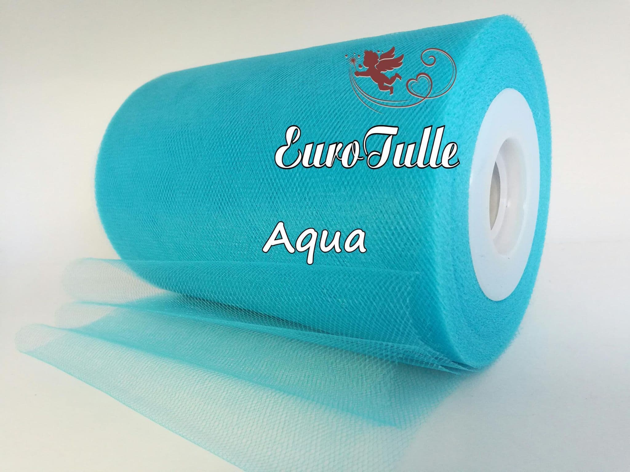 Aqua Plain Tulle Polyester Tutus Fabric