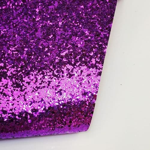 Purple Chunky Glitter Fabric Eurotulle