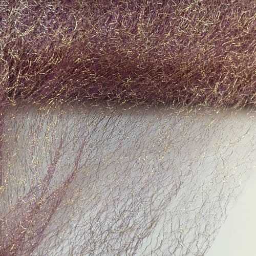 Purple Spider Metallic Tulle Netting Fabric