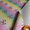 Rainbow Unicorn Glitter Fabric UK