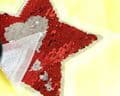 Red and Silver Changing color Star Motifs UK
