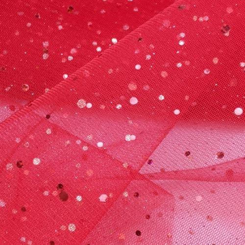 Red Enhance Sparkle Tulle 6 inch Eurotulle