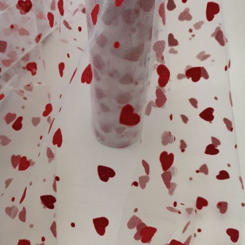 Red Heart Flocked Soft Tulle 12" x 25 Y