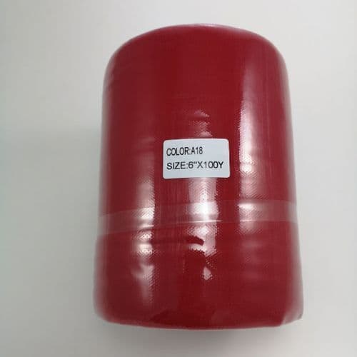 Red Polyester Tulle Roll A Range 100 Yards
