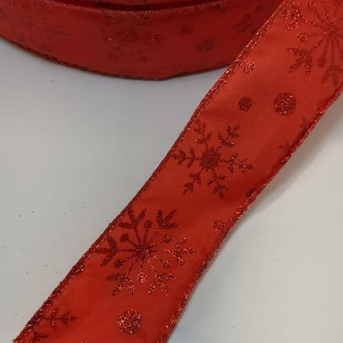 Red Snow Flake 38 mm Eurotulle