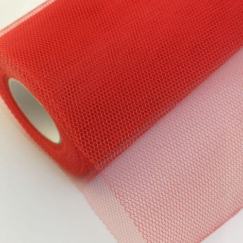 Red Stiff Tulle Stiff Netting Roll Fabric 12inch x25 Yards Eurotulle