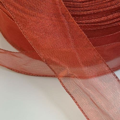 Red Wired Ribbon 6.2cm