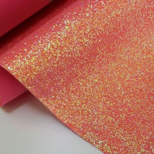 Rose Pink Fine glitter Fabric Eurotulle