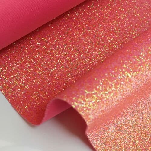 Rose Pink Glitter Sparkle Fabric 130cm width Eurotulle