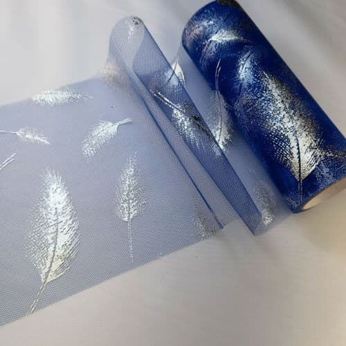 Royal Blue Feather Soft Tulle Roll variants Size