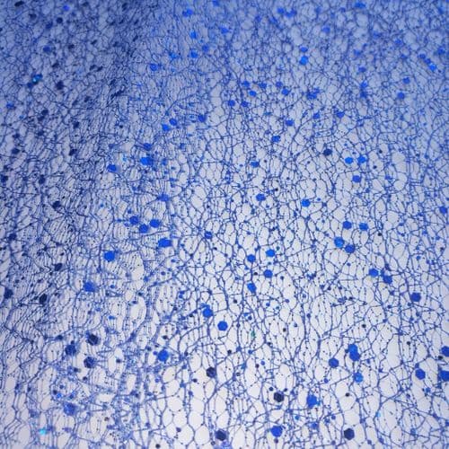 Royal Blue Glitter Spider Netting Fabric 12 inch Eurotulle