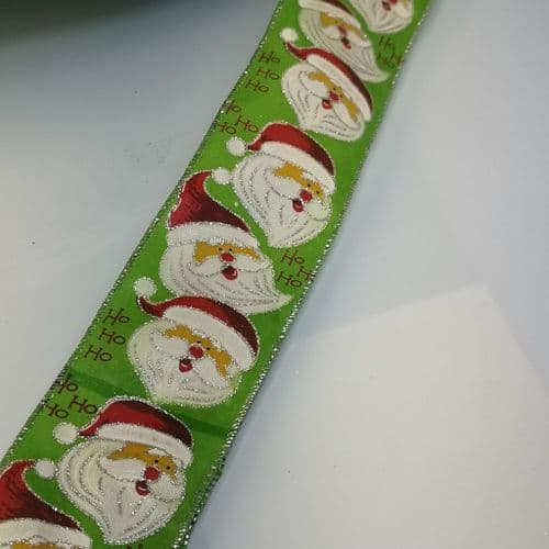 Santa Claus Wired Ribbon 6.2cm