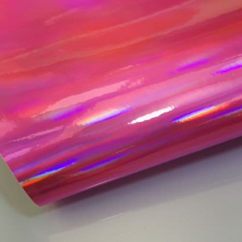 Shocking Pink Leatherette Fabric Eurotulle